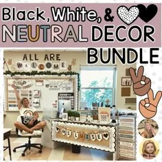 the black, white, and neutral decor bundle