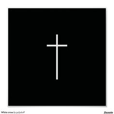 a white cross on a black background