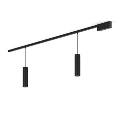 This ceiling track lighting kit in black includes two pendant lights, two 39.4 inch rails, a PSU that sits at the end of one rail, and connectors to create a straight line. Smart Things, Hue Philips, Security Cameras For Home, Straight Lines, Smart Lighting, Floor Lights, Recessed Lighting, Table Lamp Lighting, Pendant Lights