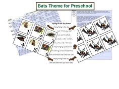 bats theme for preschool and homeschool, including the numbers 1 - 10 in each card