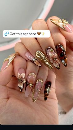 Asian Nails, Long Acrylic Nail Designs, Goth Nails, Cute Nail Art Designs, Simple Gel Nails, Cute Acrylic Nail Designs, Classy Acrylic Nails, Soft Nails, Glam Nails