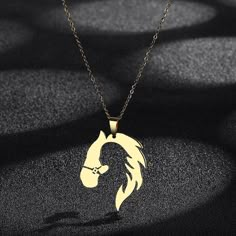 Metal Color: Gold Matching Things, Trendy Pendant Necklace, Apple Watch Bands Fashion, Country Vibes, Horse Pendant, Jewelry Cute