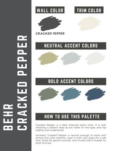 the different shades of paint that can be used for wallpapers and other surfaces