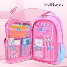 Stationery Store Design, Hand Art Kids, Kids School Backpack, Back To School Backpacks