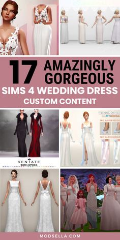 Sims 4 Wedding Dress CC Wedding Sims 4, Cc Mods Sims 4, Dresses Sims 4, Sims 4 Wedding Cc, Cc Shoes, Cc Mods