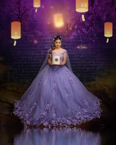 Debut Gowns 18th Elegant, Rapunzel Quinceanera Theme, High Consciousness, Purple Quince Dress, Quince Pictures