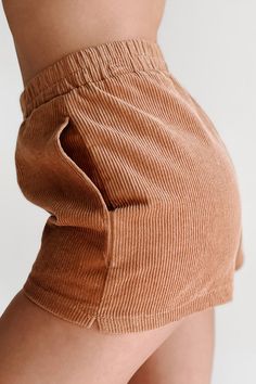 75% COTTON, 25% RAYON Model Wearing Size Small Color: Brown Sugar Ribbed/Corduroy Material Elastic Waistband Side Slit Pockets & 1 Back Pocket Shorts Have Good Stretch In The Waist 12" High Rise 2.5" Inseam For Model Size Specs Please Check Size Charts + Live Feed Notes Below Launched: 11/19/22 Streetwear Ideas, Corduroy Material, Corduroy Shorts, Pocket Shorts, Outfit Combinations, Good Stretches, Trendy Accessories, Summer Clothes, Size Charts