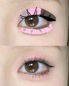 Bijoux Piercing Septum, Teknik Makeup, Asian Makeup Tutorials, Mekap Mata, Gyaru Makeup, Cute Eye Makeup, Doll Eye Makeup, Makeup Face Charts, Beauty Makeup Tutorial