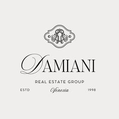 the logo for amani real estate group in vienna, germany on a white background