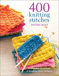 the book is about knitting and crocheting, with several different colors on it