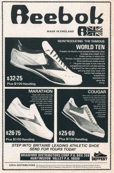 Sneaker Ads, Running Posters, Reebok Sneaker, Shoes Inspiration, Sneaker Posters, Mizuno Shoes, Retro Future, Vintage Shoe