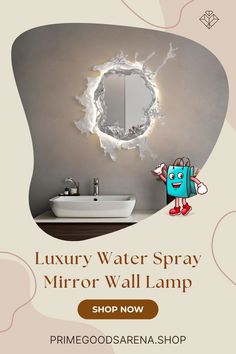 Luxury Water Spray Mirror Wall Lamp – Dimmable LED Deco Sconce for Modern Home Lighting

- Image by Prime Goods Arena Spray Mirror, Modern Home Lighting, Dimmable Lamp, Water Spray, Immersive Experience