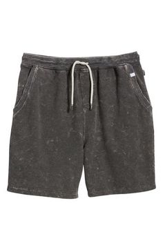 Mottled, acid-wash coloring brings instant old-favorite status to sweat shorts made for timeless comfort from soft, stretchy cotton-blend fleece. 70% cotton, 25% polyester, 5% elastane Machine wash, dry flat Imported Washed Black Cotton Athleisure Bottoms, Casual Acid Wash Bottoms Short Length, Sporty Acid Wash Relaxed Fit Bottoms, Black Washed Cotton Shorts, Casual Acid Wash Short Bottoms, Casual Washed Black Cotton Shorts, Washed Black Cotton Shorts, Acid Wash Cotton Shorts, Casual Washed Black Shorts For Spring