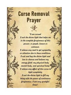 CURSE REMOVAL PRAYER - Etsy Halloween Spell Book, Spells That Actually Work, Witchcraft Spells For Beginners, Halloween Spells, Spells For Beginners, Magia Das Ervas, Wiccan Magic, Magic Spell Book, Healing Spells