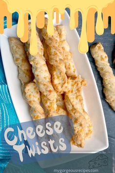 A white rectangle plate with cheese twists. Cheese Straws Recipe, Homemade Cheese Crackers, Cheese Twists, Classic Grilled Cheese, Cheese Straws, Chicken Wrap, Twisted Recipes, Best Party Food, Easy Cheese