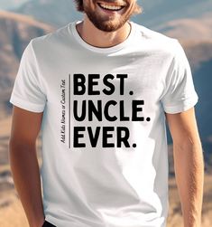 Uncle And Nephew Shirts, Best Uncle Shirt, Uncle Pregnancy Announcement, Nephew Shirts, Baby Reveal Shirt, Add Kids, Uncle Tshirt, Family T Shirts, Cool Uncle