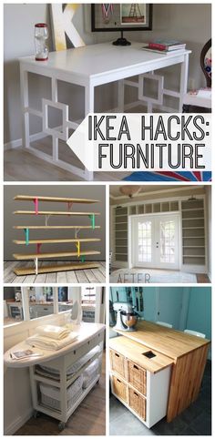 ikea hacks furniture is featured in this collage