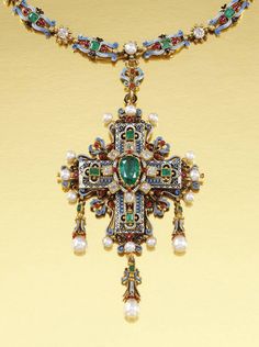 Royal Jewels, Fine Jewels, Victorian Jewelry, Cross Jewelry, Religious Jewelry, Enamel Jewelry, Antique Jewellery