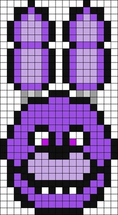 an image of a purple and black pixellated face