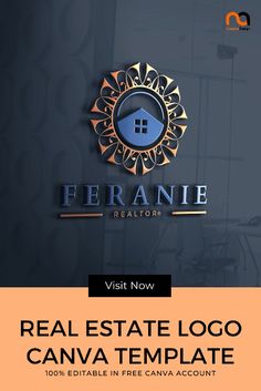 the real estate logo can be used as a business card or brochure for real estate