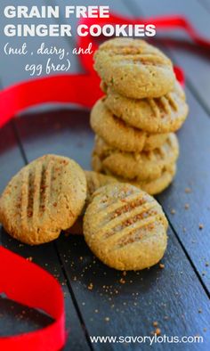 grain free ginger cookies with text overlay