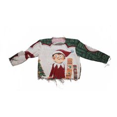 Elf On The Shelf Woven Tapestry Blanket Crewneck Sweater 1 Of 1 Unisex Crewneck Is A Lighter Weight With A Raw Hem Measurements Width: 25.5 Inches Length: 26 Inches Sleeve: 24 Inches Color: Multicolor Sewn By Hand Free Shipping #Vintage #Reworked #Tapestryblanket #Crewneck #Explorepage Tapestry Blanket Sweater, Tapestry Sweater, Fall Pullover Sweaters, Ugly Christmas Sweater Reindeer, Geometric Sweater, Mickey Mouse Sweatshirt, Tapestry Blanket, Fisherman Sweater, Argyle Sweater