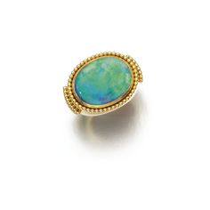 Opal ring, 'Egyptienne', René Boivin, 1970 Collet-set with a cabochon opal, the bezel and shoulders decorated with beaded motifs, size L, signed René Boivin, French assay and maker's marks, case stamped René Boivin. Old Jewelry, Fine Jewels, Vintage Jewels, Moon Stone, Opal Jewelry, Opal Rings, High Quality Jewelry, Makers Mark, Luxury Jewelry