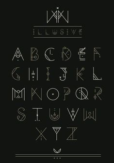 a black and white poster with the letters in different styles, sizes and font options