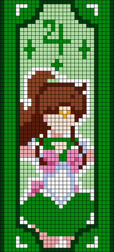 the legend of zelda cross stitch pattern is shown in green and has an image of link link link link link link link link link link link link link link link link link link link link link link