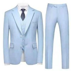 Light Blue Tux, Blue Mens Suit, Groom Tuxedo Wedding, Tuxedo Wedding Suit, Blue Tux, Baby Blue Weddings, Light Blue Suit, Blue Suit Men