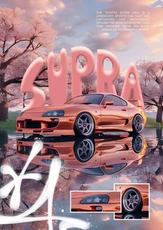 an advertisement for a car show with the word supra on it