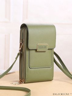 BagForLove - Womens Cell Phone Purse: Stylish Mini Messenger Shoulder Handbag and Wallet Crossbody Cell Phone Purse, Cell Phone Purse, Inch Bag, Phone Purse, Handbag Wallet, Word Wrap, Green Pattern, Mini Crossbody, Small Crossbody