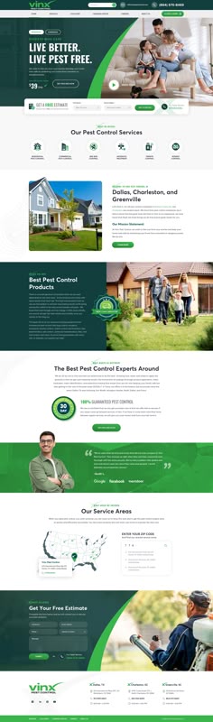 the website design is designed to look like it could be used for landscaping