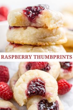 raspberry cheesecake thumbprints are the only 5 ingredients you need to make these