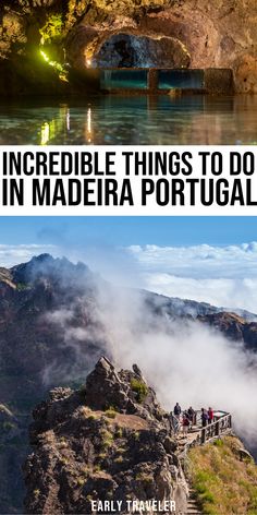 there are two pictures with the words incredible things to do in madera portugaa