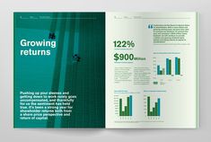 an open brochure showing the cost of growing returns