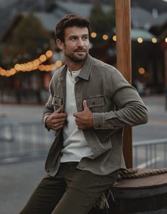 Comfort Terry Shirt Jacket in Taupe – The Normal Brand Mens Outfits Basic, Mens Europe Fall Outfits, All Saints Menswear Style, Mcm Mens Fashion, Europe Men Fashion Fall, Italy Mens Fashion Winter, Men’s Fashion Rugged, Guys Fall Outfits Casual, Mid 30s Mens Fashion Casual