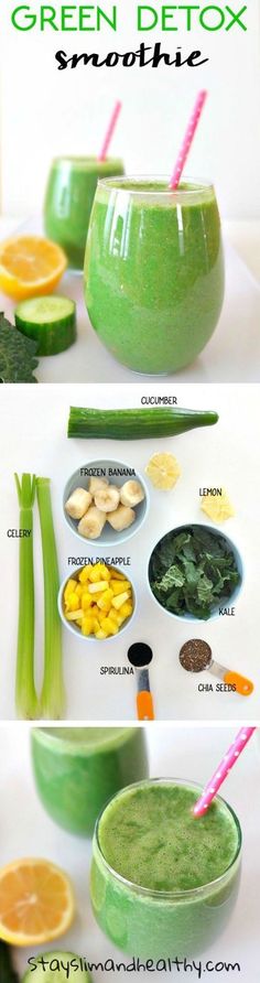 Why green smoothies are good for your health? Try this amazing Green Detox Smoothie together with the best diet pills for maximum weight loss #greensmoothie #detox #weightloss #affiliate #dietplan #vegan #rawfood #raspberryketone #dietpills #loseweightfast #thehealthyparadise Být Fit, Green Detox Smoothie, Smoothie Detox, Detox Drinks Recipes, Juice Recipes, Healthy Detox, Idee Pasto Sano