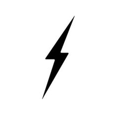 a black and white image of a lightning bolt