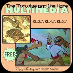 the tortoise and the haree multimedia poster with an image of a turtle