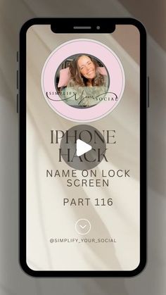 an iphone screen with the text, phone hack name on lock screen part 16