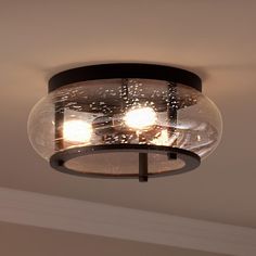 a light that is hanging from the ceiling