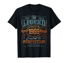 PRICES MAY VARY. This Vintage 55th Birthday Shirt is great 55th Birthday gift for Men. 55 Year old Legend Born in 1969 is original vintage 55th birthday Shirt. Vintage 55th Birthday Decorations Men Legend since 1969 Shirt Men Women Mom Dad Legend Since 1969 Gift 55th Birthday Shirt Limited Edition is nice 55th birthday Gifts for Men. 55th Bday shirt for your family member. Vintage 55th Birthday Gift idea 55 Year Old Men. Vintage 55th Birthday Gifts Men Funny 1969 55 Birthday Lightweight, Classic Legend Born, Bday Shirt, Birthday Gifts For Men, Gifts Men, Limited Edition Shirt, Men Vintage, Old Men, Birthday Shirt, Year Old