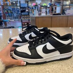 Only Wore Once Perfect Condition Pandas Shoes, Dunks Panda, Low Dunks, Shoes Nike, Nike Black, Black Nikes, Womens Shoes Sneakers, Dream Closet, Nike Shoes