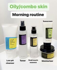 This is a Morning routine for oily skin, works wonders 💭 #skincare #skincareroutine #oilyskincare #skincareaddiction #amazon #amazondeals #korean #koreanskincare Combo Skin Care, Korean Skin Care Secrets, Skincare For Oily Skin, Oily Skin Care Routine, Combo Skin, Healthy Skin Tips