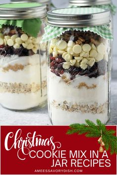 christmas cookie mix in a jar recipe