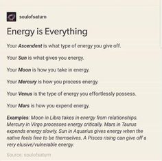 an email message with the words energy is everything