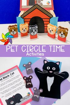 the pet circle time activities are great for kids to do with their dog and cat friends