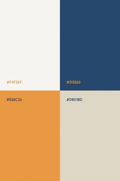 an orange, white and blue color scheme