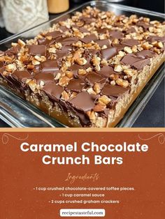 Air Fryer Recipes 😋 | 🍫 Caramel Chocolate Crunch Bars | Facebook